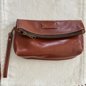 Patricia Nash Brown Leather Medium Clutch